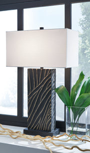 Bartlen 2-Piece Table Lamp Set in Black/Gold Finish - PKG019349