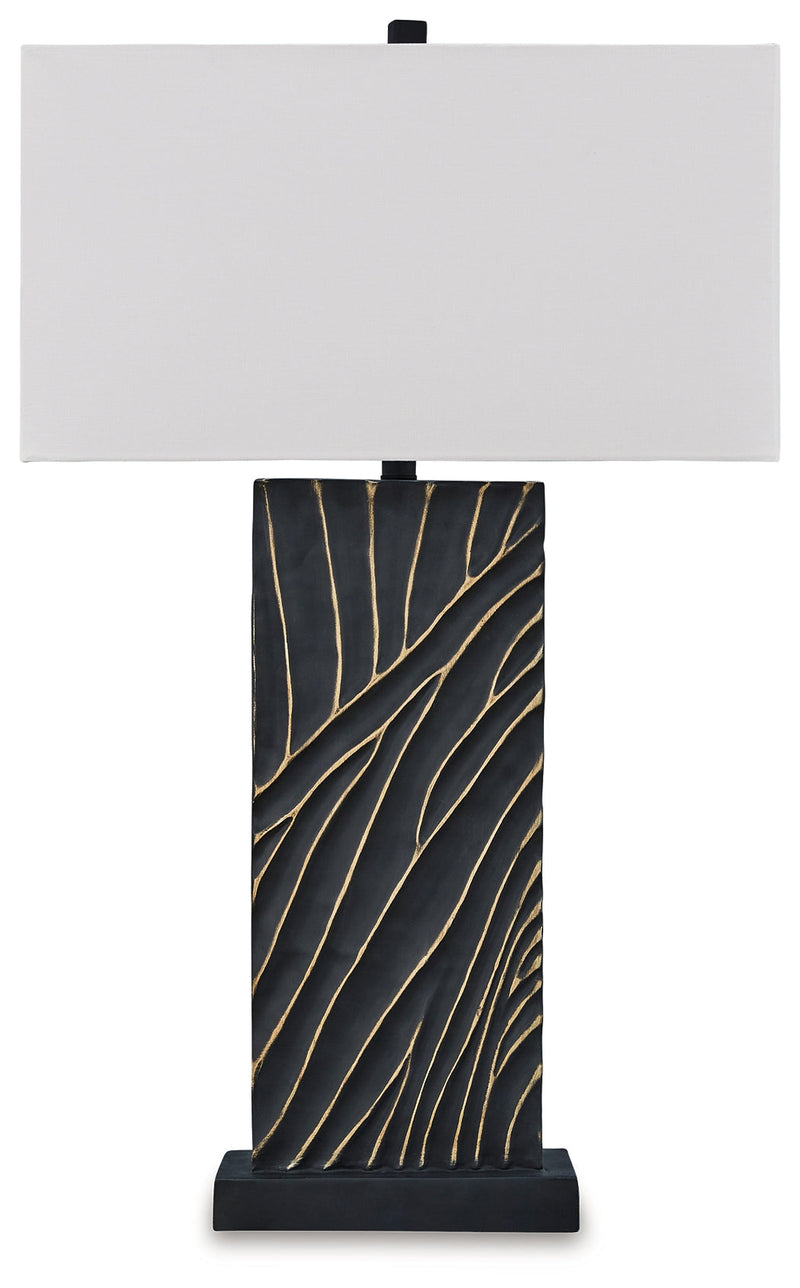 Bartlen 2-Piece Table Lamp Set in Black/Gold Finish - PKG019349