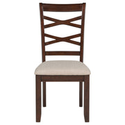 Barton 5-piece Round Wood Dining Table Set Dark Brown - 150340