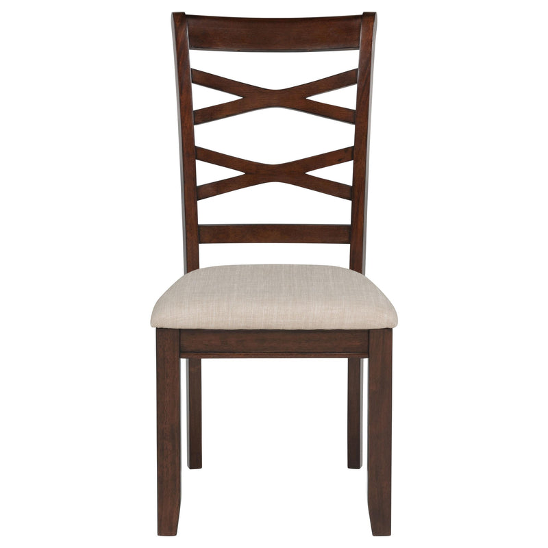 Barton 5-piece Round Wood Dining Table Set Dark Brown - 150340