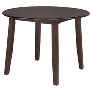Barton 5-piece Round Wood Dining Table Set Dark Brown - 150340