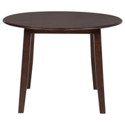 Barton 5-piece Round Wood Dining Table Set Dark Brown - 150340
