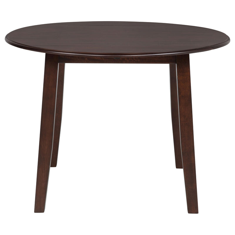 Barton 5-piece Round Wood Dining Table Set Dark Brown - 150340