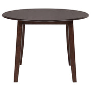 Barton 5-piece Round Wood Dining Table Set Dark Brown - 150340