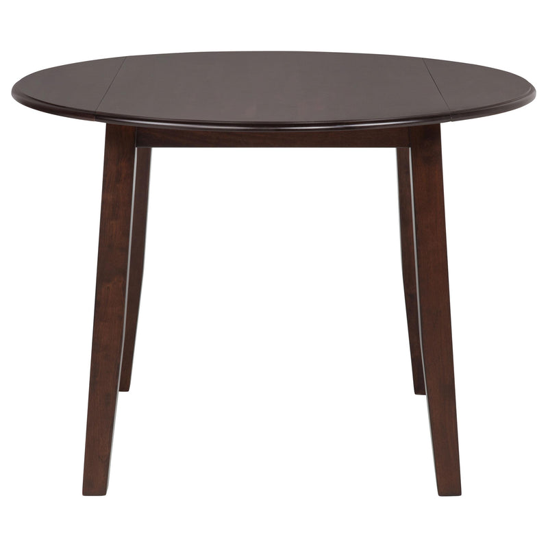 Barton 5-piece Round Wood Dining Table Set Dark Brown - 150340