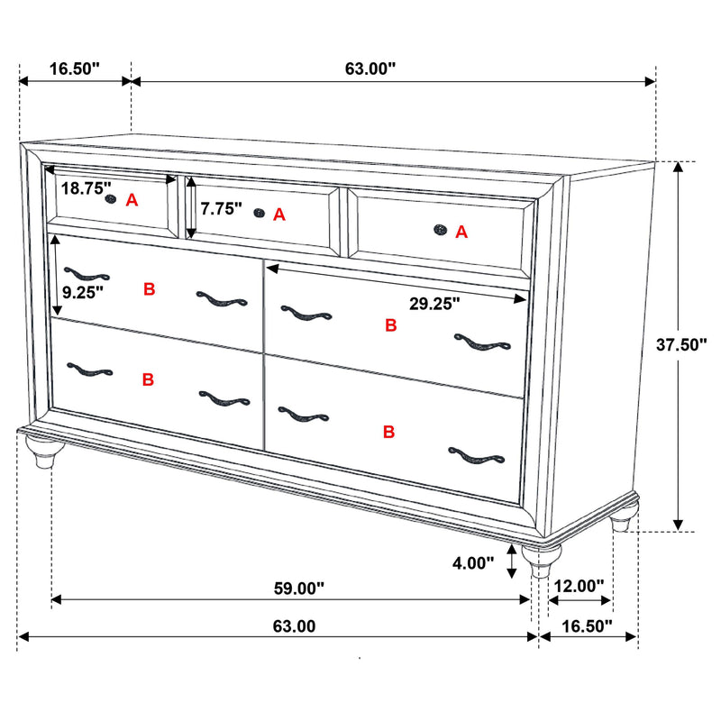 Barzini 4-piece Eastern King Bedroom Set White - 205891KE-S4