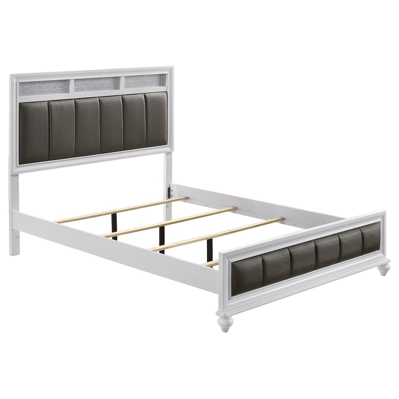 Barzini 4-piece Eastern King Bedroom Set White - 205891KE-S4