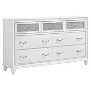 Barzini 4-piece Eastern King Bedroom Set White - 205891KE-S4