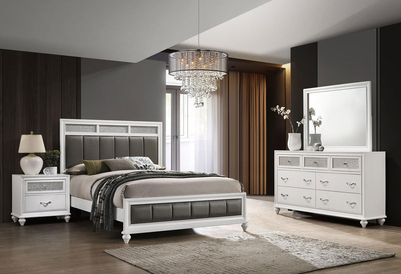 Barzini 4-piece Queen Bedroom Set White - 205891Q-S4