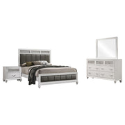 Barzini 4-piece Queen Bedroom Set White - 205891Q-S4
