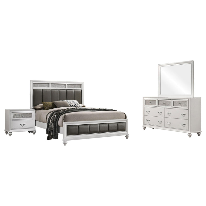 Barzini 4-piece Queen Bedroom Set White - 205891Q-S4