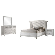 Barzini 4-piece Queen Bedroom Set White - 300843Q-S4