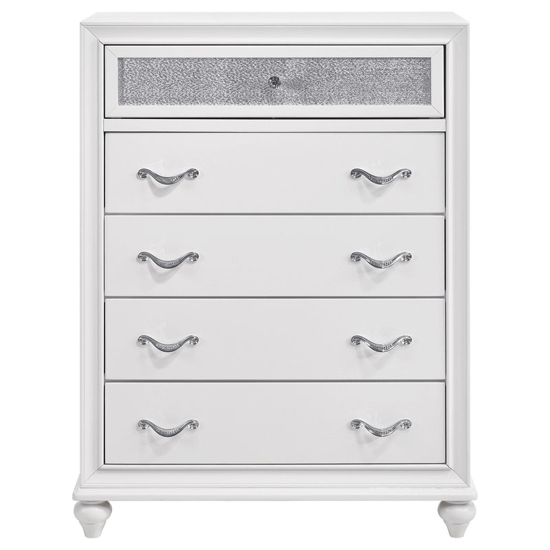 Barzini 5-drawer Bedroom Chest White - 205895