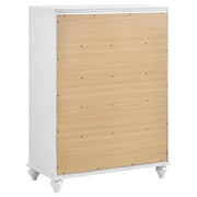 Barzini 5-piece Eastern King Bedroom Set White - 205891KE-S5