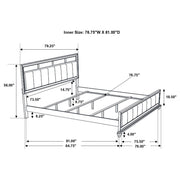 Barzini 5-piece Eastern King Bedroom Set White - 205891KE-S5