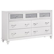 Barzini 5-piece Eastern King Bedroom Set White - 205891KE-S5
