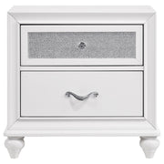 Barzini 5-piece Eastern King Bedroom Set White - 300843KE-S5