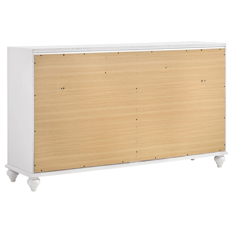 Barzini 5-piece Eastern King Bedroom Set White - 300843KE-S5