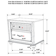 Barzini 5-piece Queen Bedroom Set White - 205891Q-S5