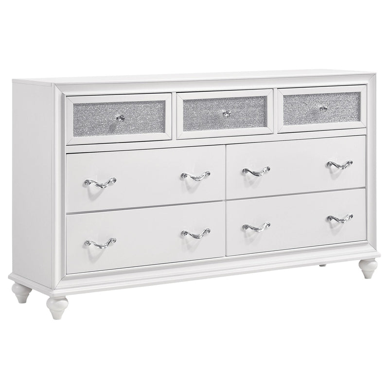 Barzini 5-piece Queen Bedroom Set White - 300843Q-S5