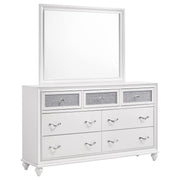 Barzini 7-drawer Dresser with Mirror White - 205893M