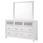 Barzini 7-drawer Dresser with Mirror White - 205893M