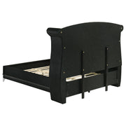 Barzini Upholstered Queen Wingback Bed Black - 300643Q