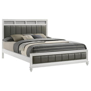 Barzini Wood California King Panel Bed White - 205891KW