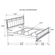 Barzini Wood Eastern King Panel Bed White - 205891KE