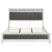Barzini Wood Eastern King Panel Bed White - 205891KE