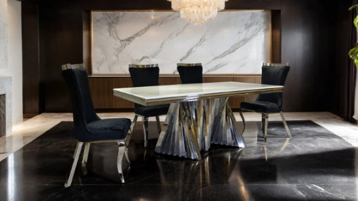 Basilicata Chrome Dining Table - FM33001SV-T-TABLE