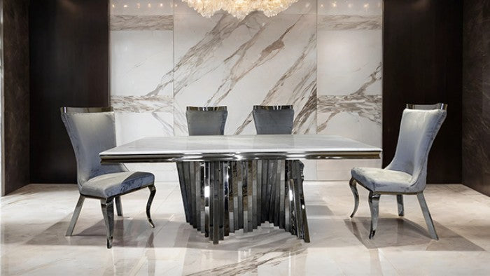 Basilicata Chrome Dining Table - FM33001SV-T-TABLE