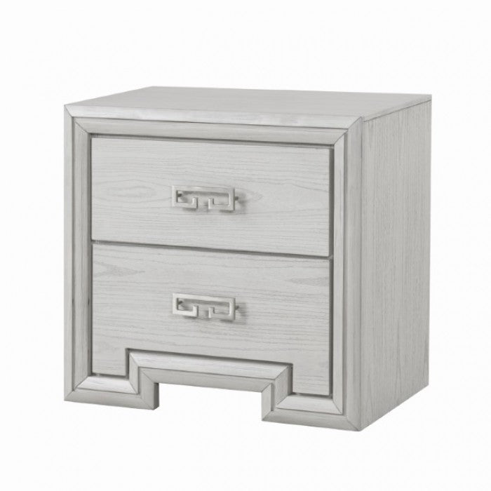 Basilone Rustic White Nightstand - FM7440WH-N
