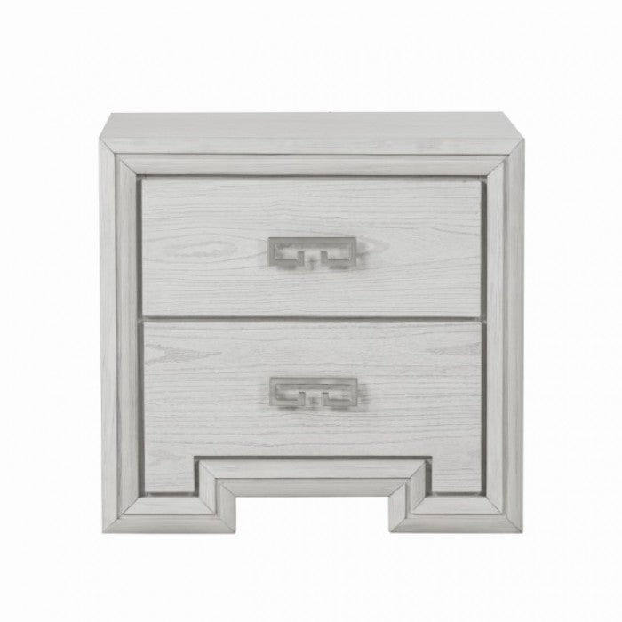 Basilone Rustic White Nightstand - FM7440WH-N