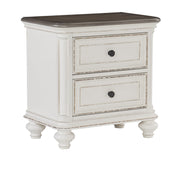 Baylesford Antique White Upholstered Panel Bedroom Set - Gate FurnitureBedroom Set