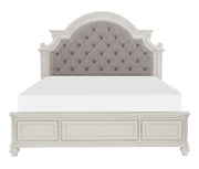 Baylesford Antique White Upholstered Panel Bedroom Set - Gate FurnitureBedroom Set