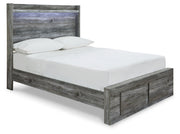 Baystorm Full Panel Bed with 4 Storage Drawers with Dresser in Gray - PKG007593