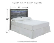 Baystorm Full Panel Headboard Bed with Dresser in Gray - PKG003676
