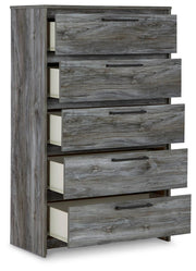 Baystorm Gray 2 Twin Panel Beds, 2 Mattresses, 2 Foundations, and Chest - B221B45