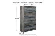 Baystorm Gray Chest of Drawers - Gate FurnitureChest