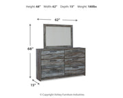Baystorm Gray Dresser, Mirror and 2 Nightstands - B221B64