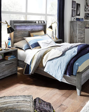 Baystorm Gray Full Panel Bed and Chest - B221B50