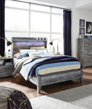 Baystorm Gray Full Panel Bed and Chest - B221B50