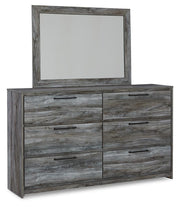 Baystorm Gray Full Panel Bed, Dresser, Mirror and Chest - B221B80