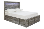 Baystorm Gray Full Panel Bed with 6 Storage Drawers - Gate FurnitureFull Bed