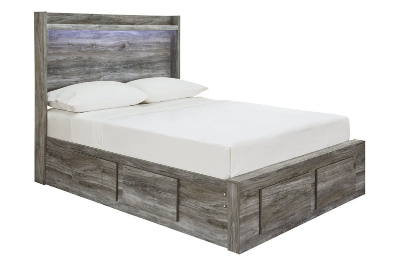 Baystorm Gray Full Panel Bed with 6 Storage Drawers - Gate FurnitureFull Bed