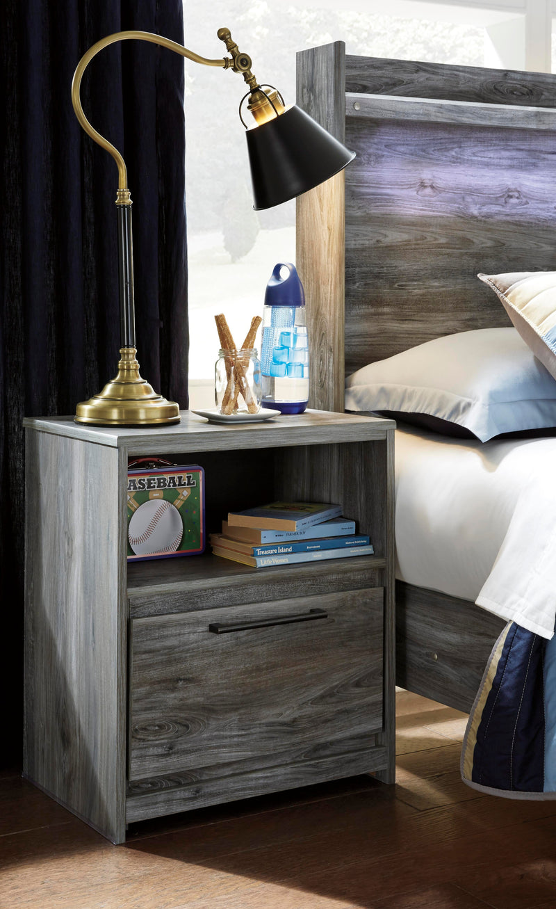 Baystorm Gray Full Panel Headboard, Dresser and Nightstand - B221B59