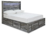 Baystorm Gray Full Panel Storage Bed and Nightstand - B221B91
