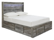 Baystorm Gray Full Panel Storage Bed and Nightstand - B221B91