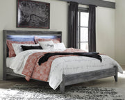 Baystorm Gray King Panel Bed, Dresser, Mirror and Chest - B221B52